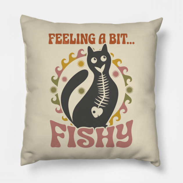 FEELING A BIT FISHY Pillow by Cataura