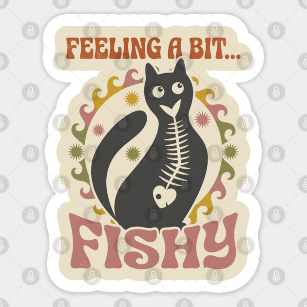 FEELING A BIT FISHY Sticker by Cataura