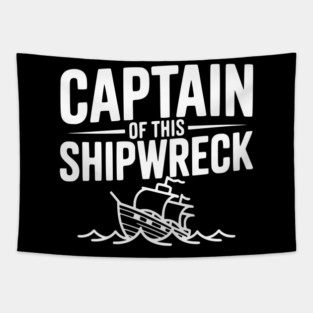 Captain of this Shipwreck Tapestry