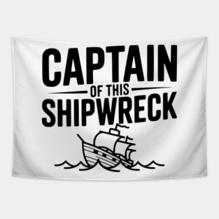 Captain of this Shipwreck Tapestry