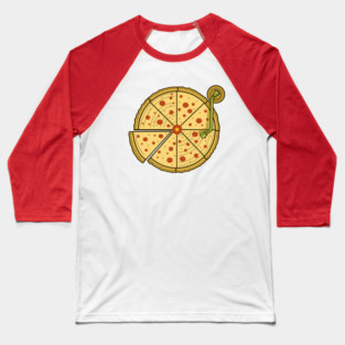 Pizza Vinyl Baseball T-Shirt