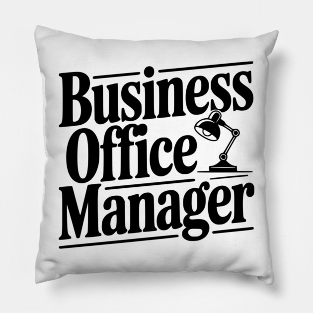 Business Office Manager Pillow by Frank Ring