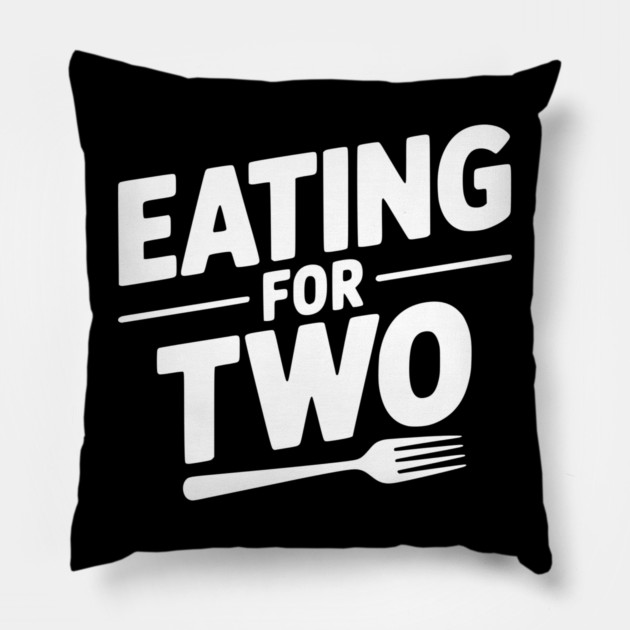 Eating for Two Pillow by Frank Ring