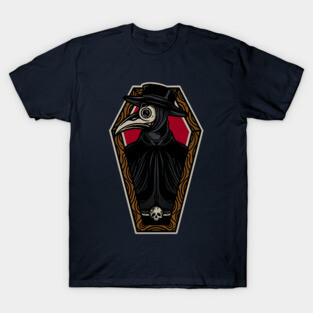 Plague Doctor Coffin Tattoo Design T-Shirt