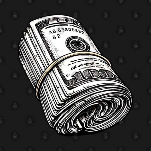 The Big Bankroll - Rolled Hundred Dollar Bills by UrbanLifeApparel