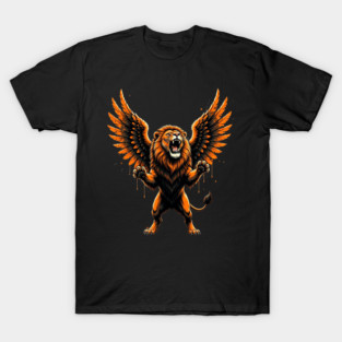 Ascending Pride - Gritty Winged Lion T-Shirt