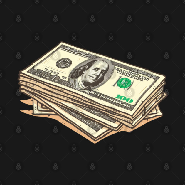 The Big Stack - Benjamin 100 Dollar Bill Stacks by UrbanLifeApparel