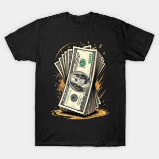 Benjamin 100 Dollar Bill Stacks T-Shirt