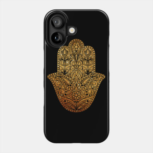 Gold Hamsa Hand Phone Case
