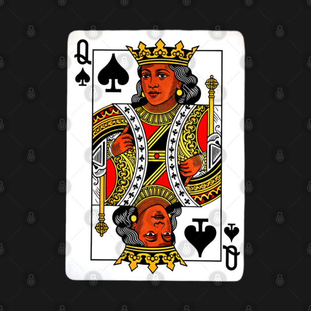 Black Queen of Spades Vintage Royal Portrait by UrbanLifeApparel