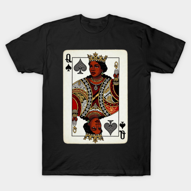 Black Queen of Spades T-Shirt by UrbanLifeApparel