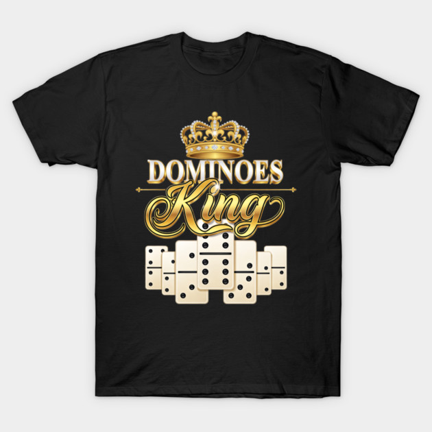 Dominoes King Royal Gold Crown Luxury Edition T-Shirt by UrbanLifeApparel