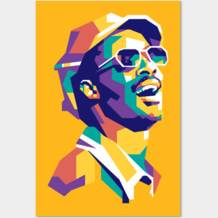 Stevie Wonder WPAP Limit Color Posters and Art