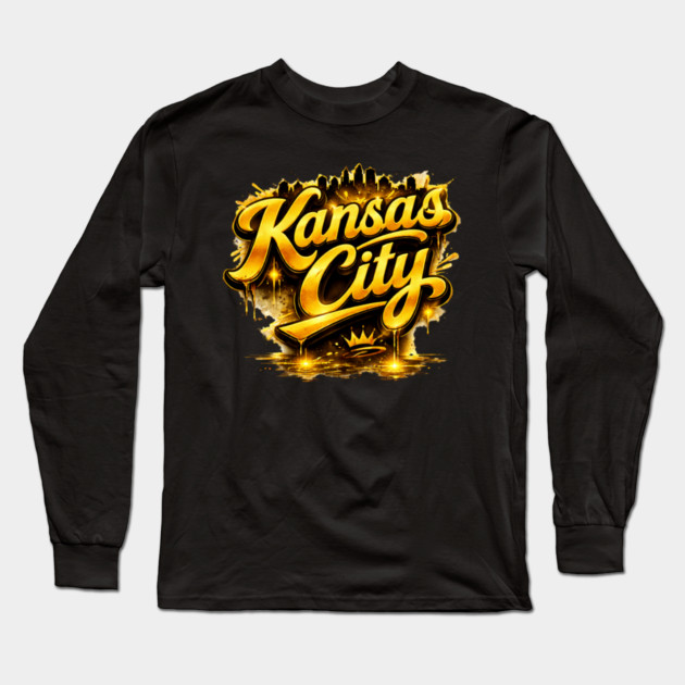 Kansas City Gold Long Sleeve T-Shirt by CrazyGirl