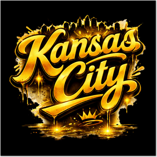 Kansas City Gold Wall Art by CrazyGirl