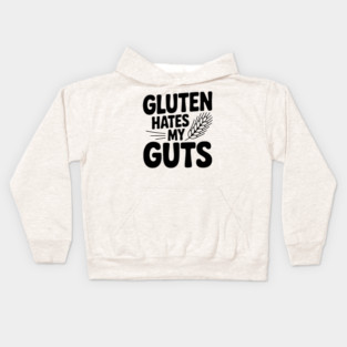 Gluten Hates My Guts Kids Hoodie