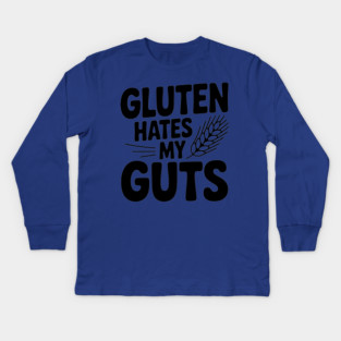 Gluten Hates My Guts Kids Long Sleeve T-Shirt