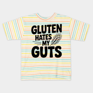 Gluten Hates My Guts Kids T-Shirt