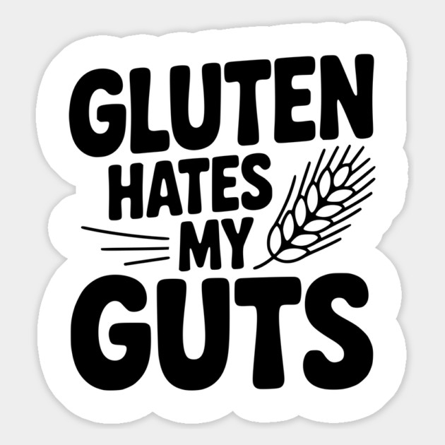 Gluten Hates My Guts Magnet by Frank Ring