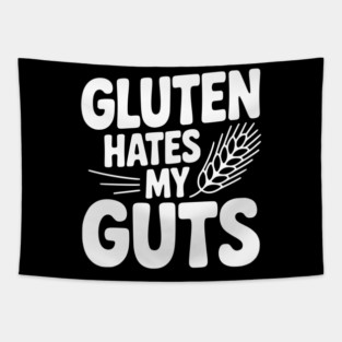 Gluten Hates My Guts Tapestry