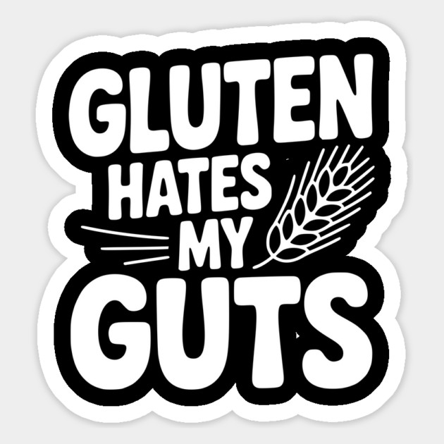 Gluten Hates My Guts Magnet by Frank Ring