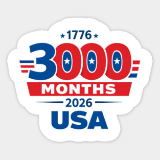 3000 Months 1776 2026 USA 250th Independence Anniversary shirt Magnet