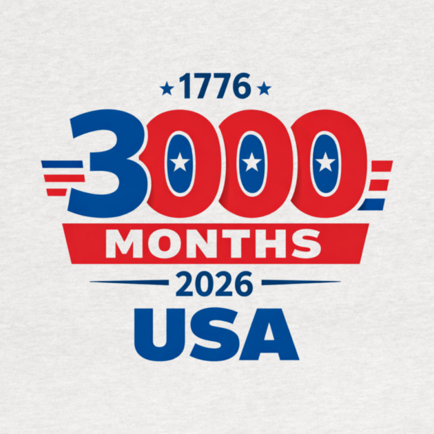 3000 Months 1776 2026 USA 250th Independence Anniversary shirt by VECTOR LAB 