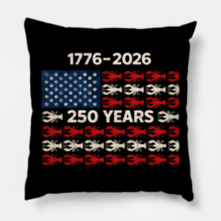 USA 250 Years Crawfish Flag 1776–2026 Patriotic Pillow