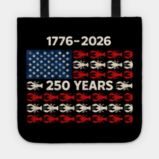 USA 250 Years Crawfish Flag 1776–2026 Patriotic Tote