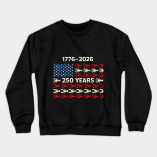 USA 250 Years Crawfish Flag 1776–2026 Patriotic Crewneck Sweatshirt