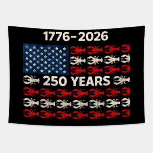 USA 250 Years Crawfish Flag 1776–2026 Patriotic Tapestry