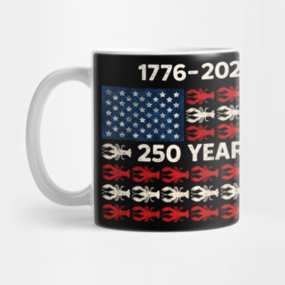 USA 250 Years Crawfish Flag 1776–2026 Patriotic Mug