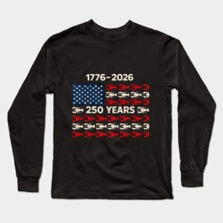 USA 250 Years Crawfish Flag 1776–2026 Patriotic Long Sleeve T-Shirt