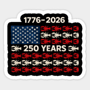 USA 250 Years Crawfish Flag 1776–2026 Patriotic Magnet