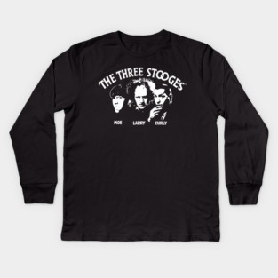 The Three Stooges Vintage | Moe Larry Curly Classic Comedy Kids Long Sleeve T-Shirt