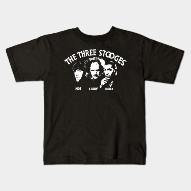 The Three Stooges Vintage | Moe Larry Curly Classic Comedy Kids T-Shirt by James Bates