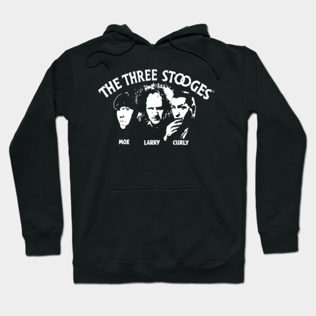 The Three Stooges Vintage | Moe Larry Curly Classic Comedy Hoodie by James Bates
