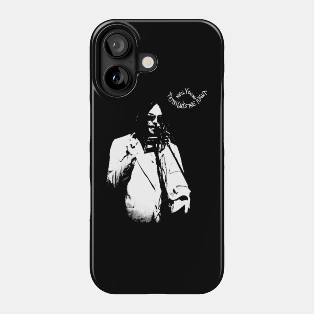 Neil Young Tonight’s The Night Vintage Rock Music Graphic Phone Case by James Bates