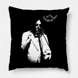 Neil Young Tonight’s The Night Vintage Rock Music Graphic Pillow