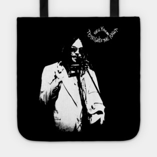 Neil Young Tonight’s The Night Vintage Rock Music Graphic Tote