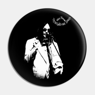 Neil Young Tonight’s The Night Vintage Rock Music Graphic Pin