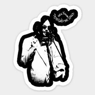 Neil Young Tonight’s The Night Vintage Rock Music Graphic Sticker