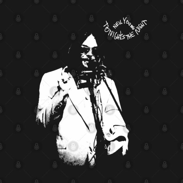 Neil Young Tonight’s The Night Vintage Rock Music Graphic by James Bates