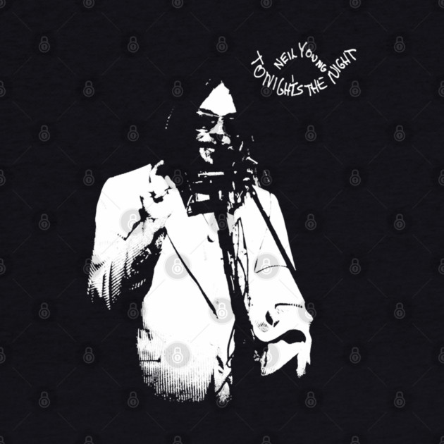 Neil Young Tonight’s The Night Vintage Rock Music Graphic by James Bates