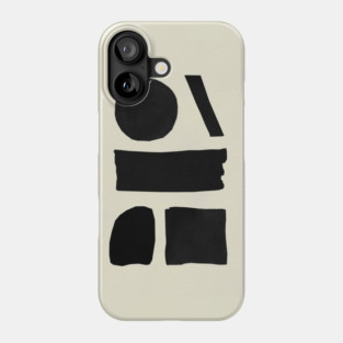 Black Paint Shapes Phone Case