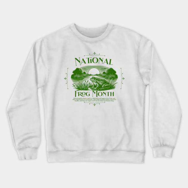 National Frog Month Crewneck Sweatshirt by HolidayBug