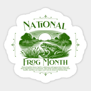 National Frog Month Sticker