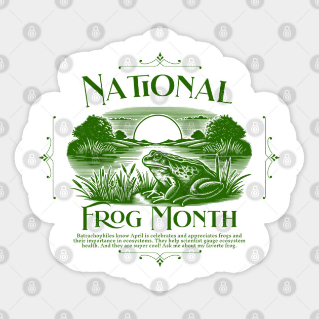 National Frog Month Sticker by HolidayBug