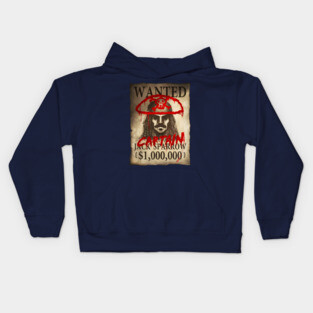 WANTED for Captain Jack Sparrow Kids Hoodie