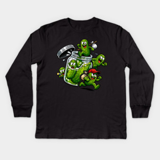 The Great Pickle Escape Kids Long Sleeve T-Shirt
